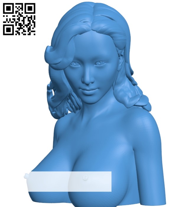 Girl head B005043 file stl free download 3D Model for CNC and 3d printer