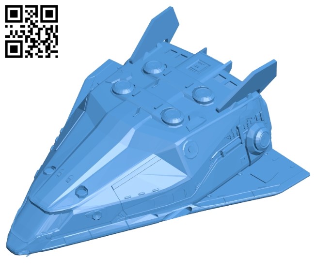 Hauler war ship B005230 file stl free download 3D Model for CNC and 3d printer
