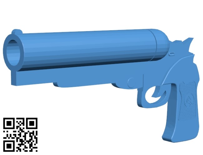 Hellboy gun B004923 file stl free download 3D Model for CNC and 3d printer
