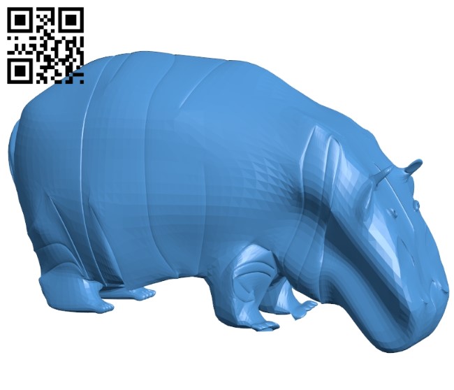 Hippo figurine B005229 file stl free download 3D Model for CNC and 3d printer