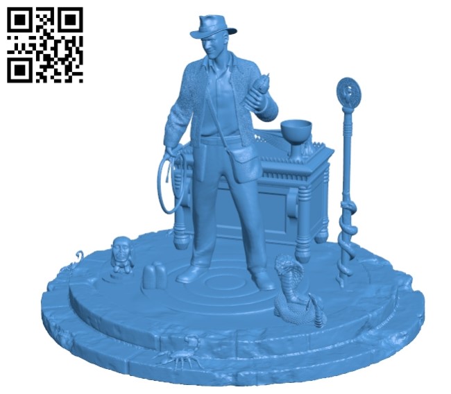 Indiana Jones B004886 file stl free download 3D Model for CNC and 3d printer