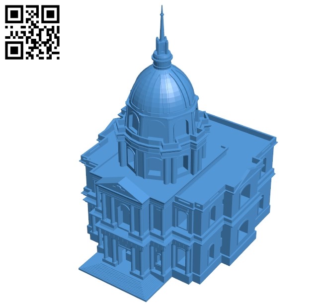 Invalides House B004956 file stl free download 3D Model for CNC and 3d printer