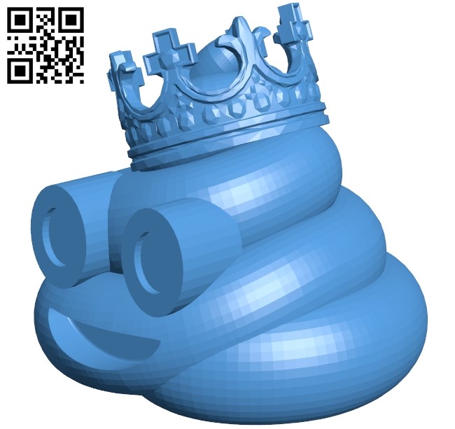 King turd B005215 file stl free download 3D Model for CNC and 3d printer