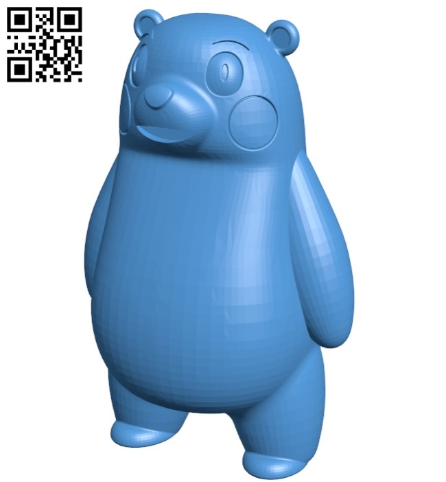 Kumamon Bear B005216 file stl free download 3D Model for CNC and 3d printer