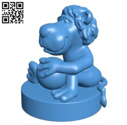 Lion with ball B005225 file stl free download 3D Model for CNC and 3d printer