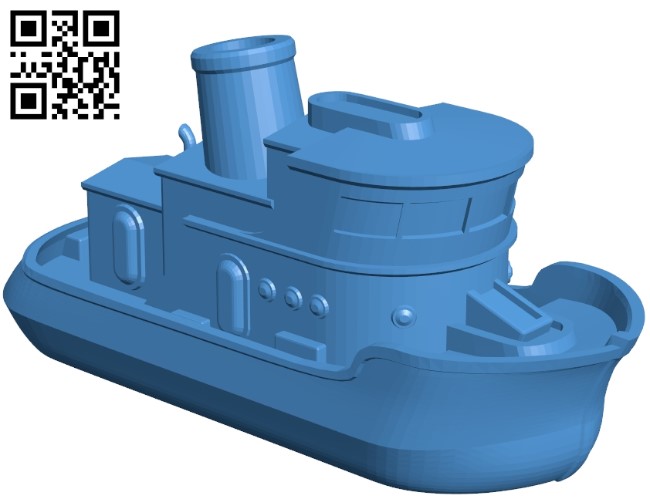 Little boat Ship B005077 file stl free download 3D Model for CNC and 3d printer