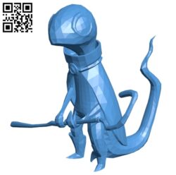 Lizard Mage B004984 file stl free download 3D Model for CNC and 3d printer
