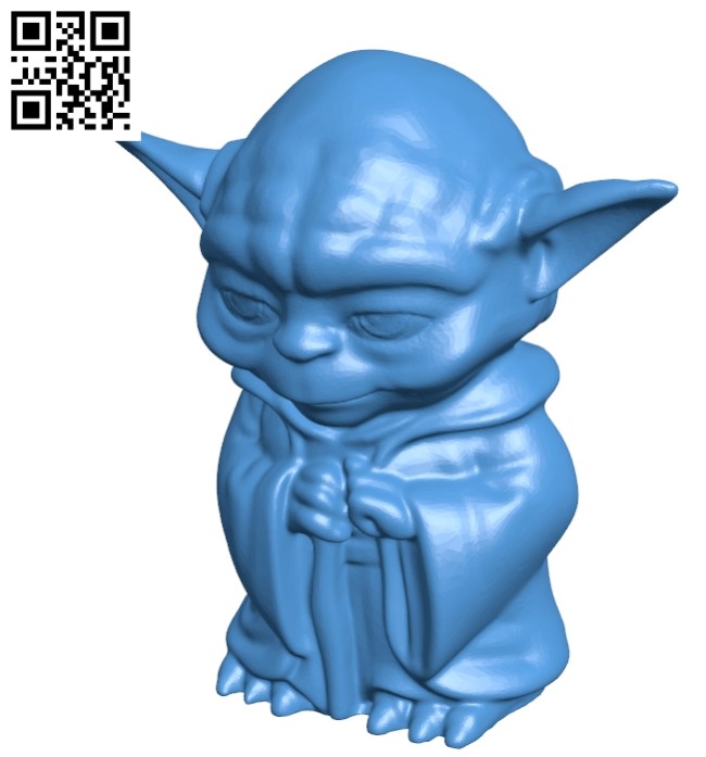 Mini Yoda B004947 file stl free download 3D Model for CNC and 3d
