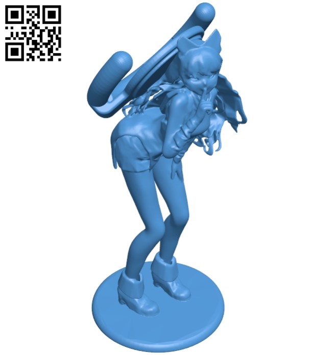 Miss Anime phone holder B005071 file stl free download 3D Model for CNC and 3d printer