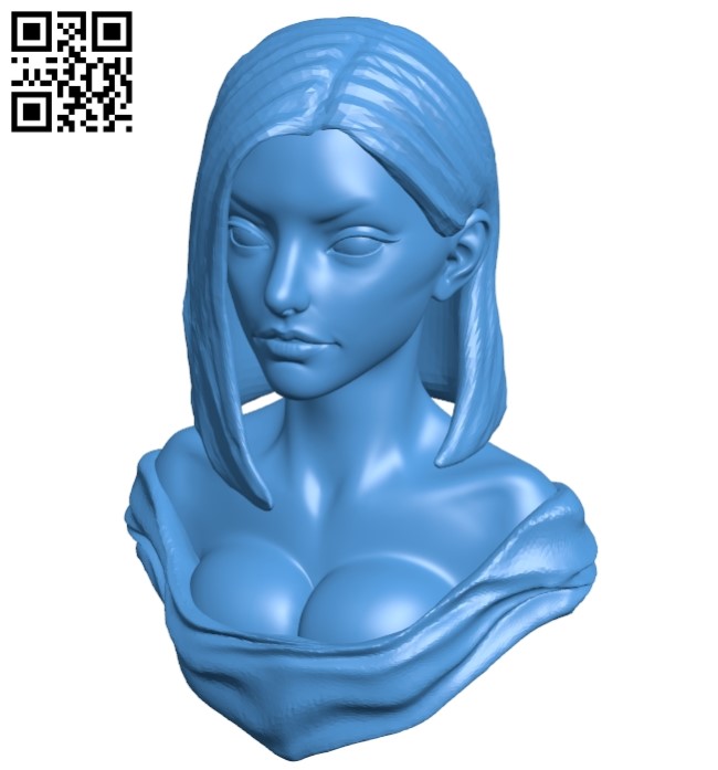 Miss Blonde head B005125 file stl free download 3D Model for CNC and 3d printer