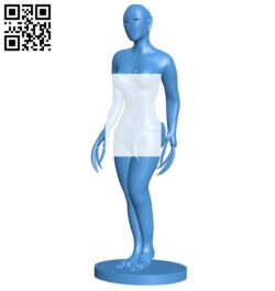 Miss Siren With Base B004932 file stl free download 3D Model for CNC and 3d printer