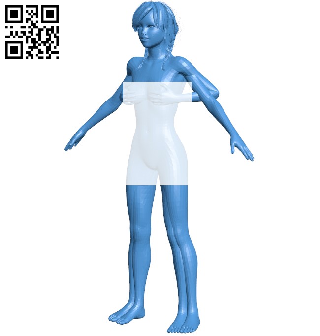 Miss covering breasts B005184 file stl free download 3D Model for CNC and 3d printer