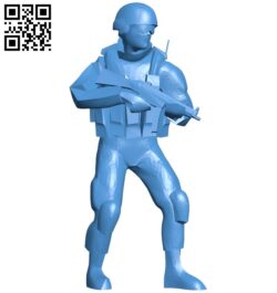 Modern soldier man B005210 file stl free download 3D Model for CNC and 3d printer