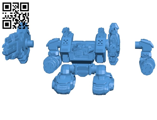 Modular Mech Heavy Guns B005242 file stl free download 3D Model for CNC and 3d printer