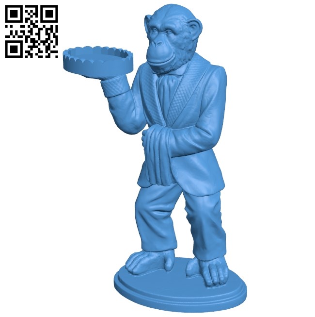 Monkey B005176 file stl free download 3D Model for CNC and 3d printer