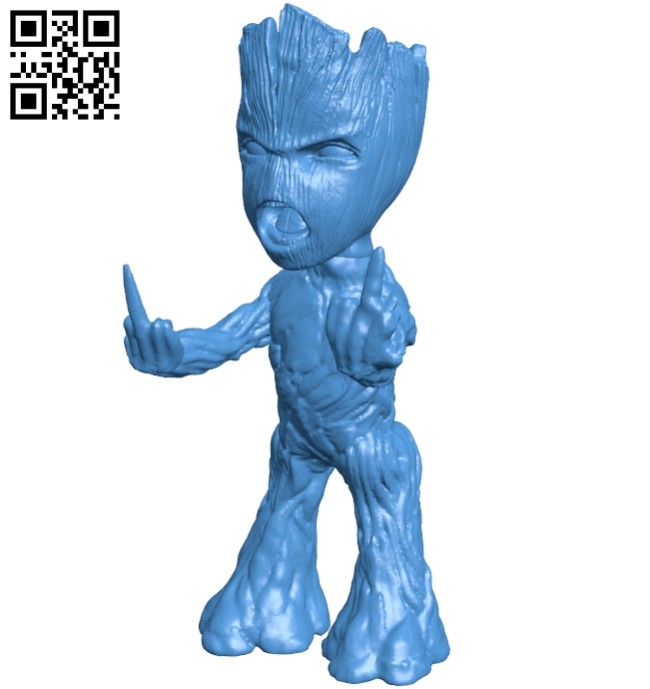Mr Angry Groot B005044 file stl free download 3D Model for CNC and 3d printer