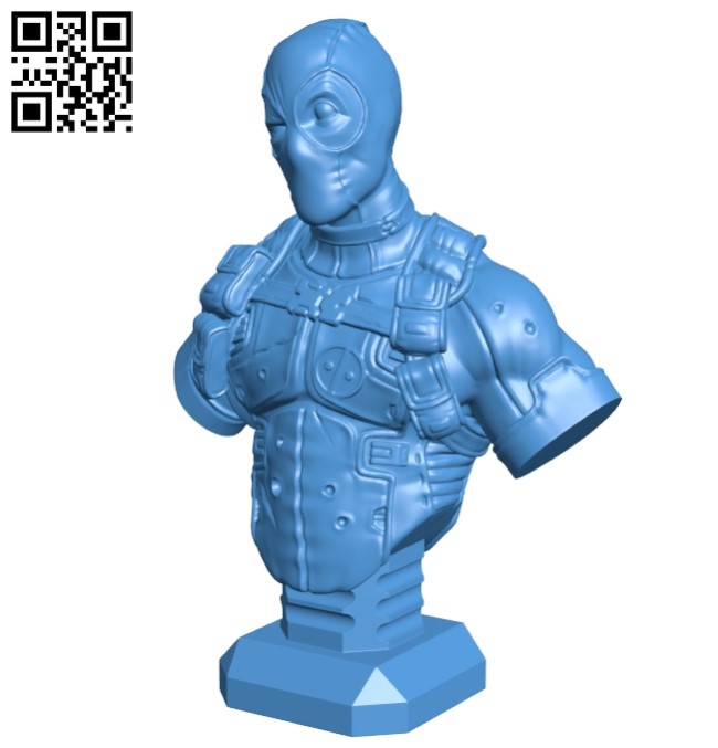Mr Deadpool Bust B005037 file stl free download 3D Model for CNC and 3d printer