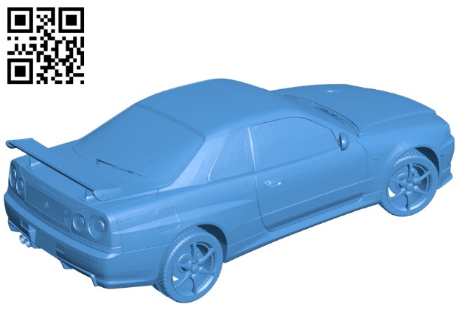 Nissan skyline GTR Car B004989 file stl free download 3D Model for CNC and 3d printer