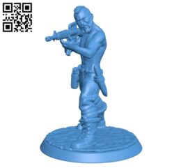 Old soldier with gun B004908 file stl free download 3D Model for CNC and 3d printer