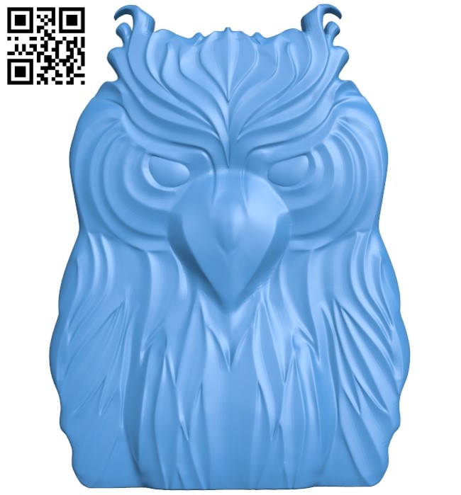 Owl pattern A003698 wood carving file stl for Artcam and Aspire free art 3d model download for CNC