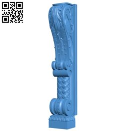Pattern on the top of the column A003653 wood carving file stl for Artcam and Aspire free art 3d model download for CNC