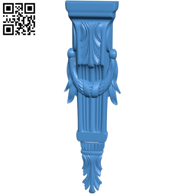 Pattern on top of column A003762 wood carving file stl free 3d model download for CNC