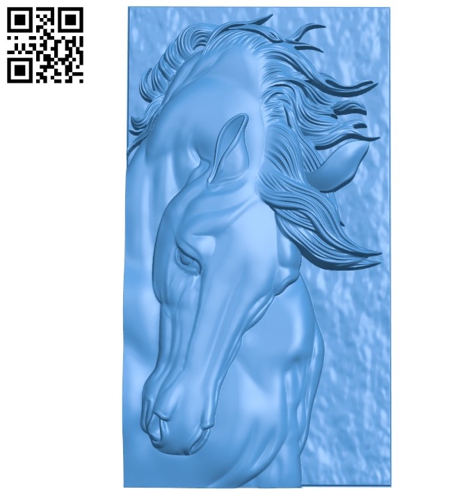 Picture of a horse A003658 wood carving file stl for Artcam and Aspire jdpaint free vector art 3d model download for CNC
