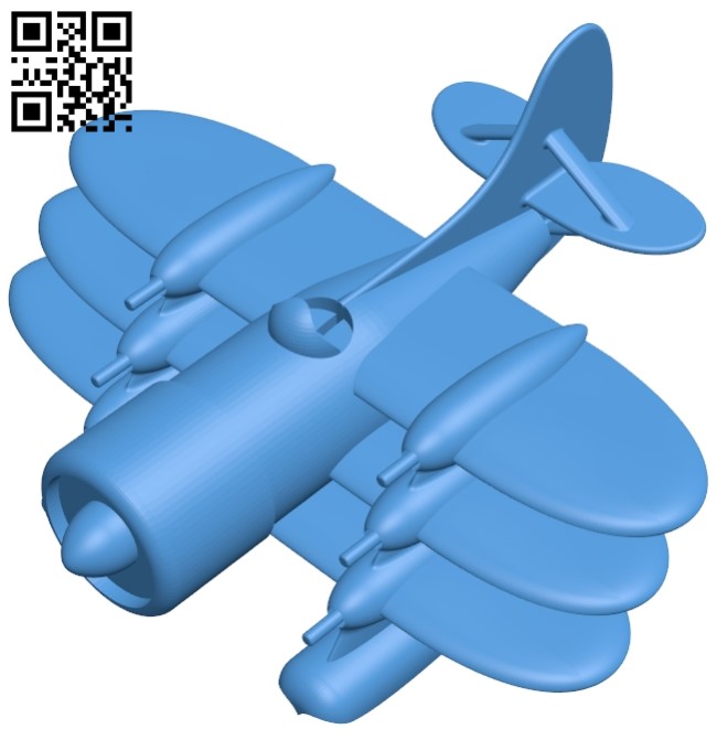Pirate airplane B005243 file stl free download 3D Model for CNC and 3d printer