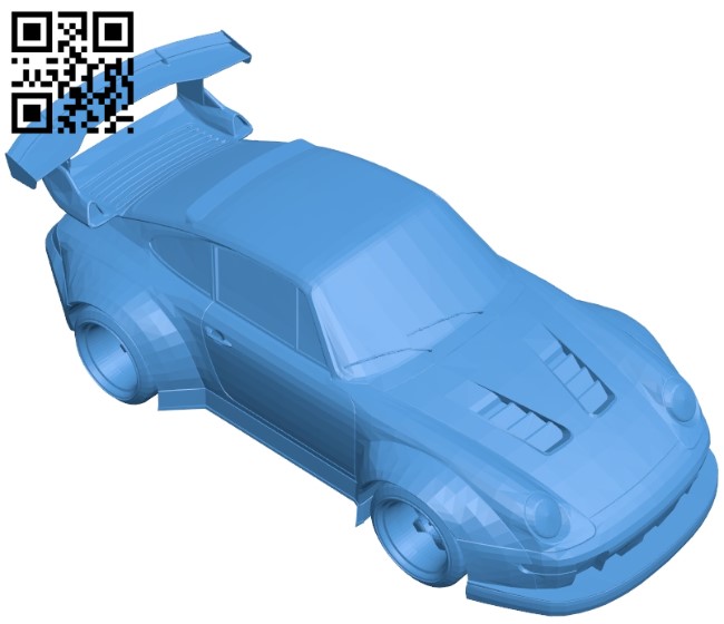 Porsche 911 Race Car B005028 file stl free download 3D Model for CNC and 3d printer