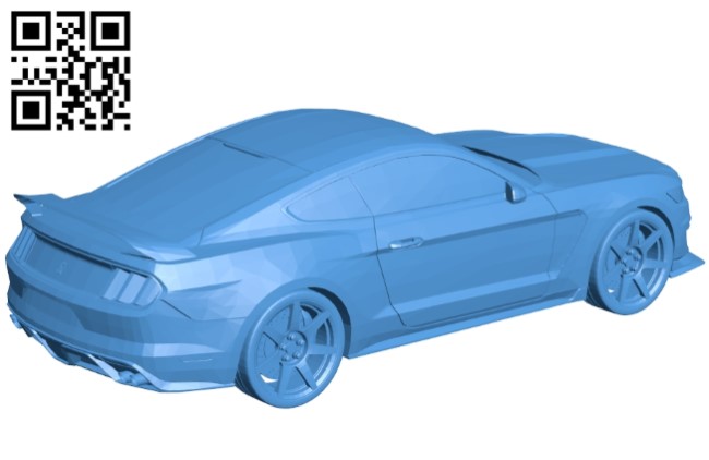 Shelby Mustang GT350R Car B004990 file stl free download 3D Model for CNC and 3d printer