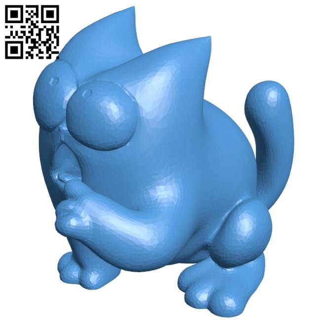 Simon cat hungry B005081 file stl free download 3D Model for CNC and 3d printer