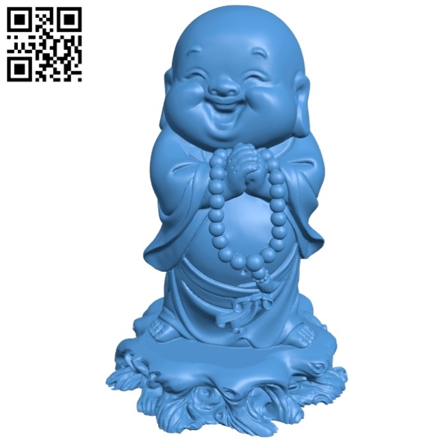 Small Buddha image B004977 file stl free download 3D Model for CNC and 3d printer