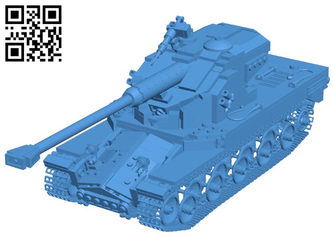 Tank AMX 50 BB005187 file stl free download 3D Model for CNC and 3d printer