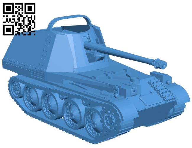 Tank Marder III B005096 file stl free download 3D Model for CNC and 3d printer