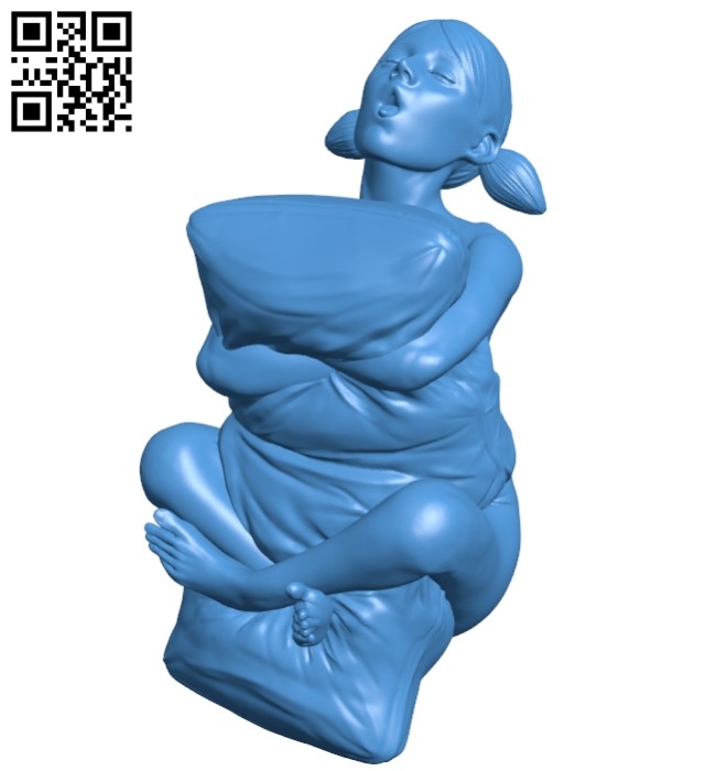 The girl is sleeping B004969 file stl free download 3D Model for CNC and 3d printer