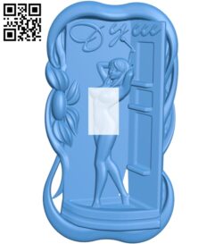 The girl was taking a bath A003747 wood carving file stl for Artcam and Aspire free art 3d model download for CNC