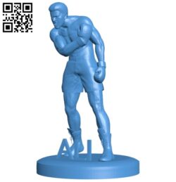The man plays boxing B005252 file stl free download 3D Model for CNC and 3d printer