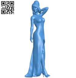 Well dressed girl B005018 file stl free download 3D Model for CNC and 3d printer