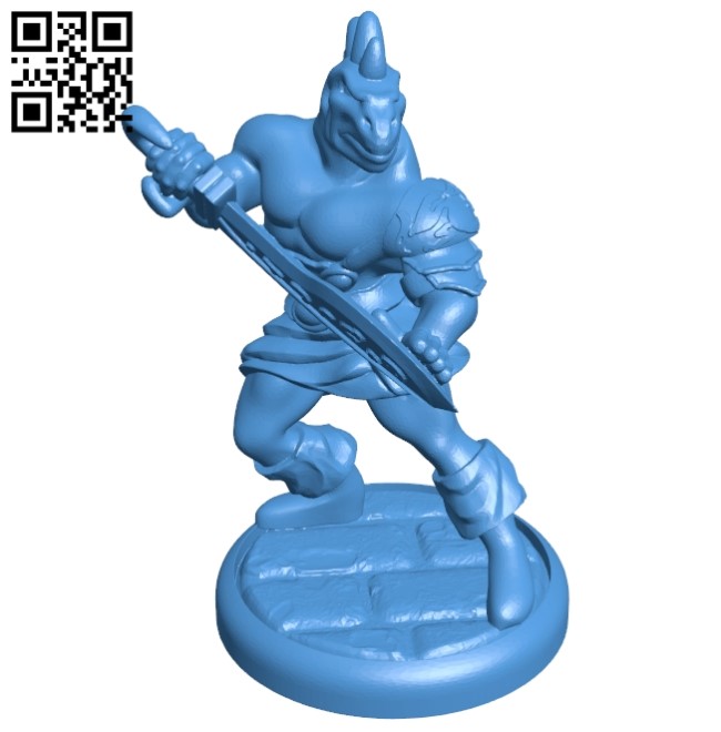 Wild Dragonborn Figure B005022 file stl free download 3D Model for CNC and 3d printer