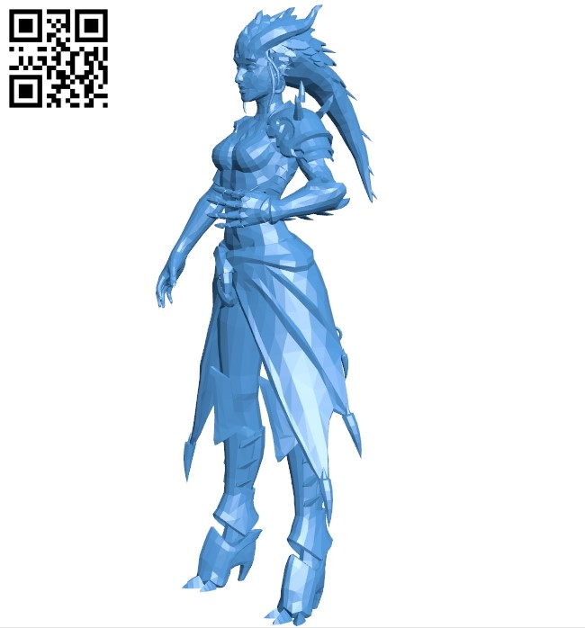 Women Demon symmetra B005034 file stl free download 3D Model for CNC and 3d printer