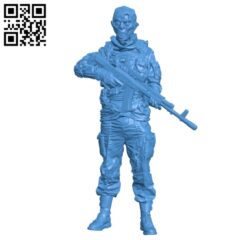 Zombie Soldier B004913 file stl free download 3D Model for CNC and 3d printer