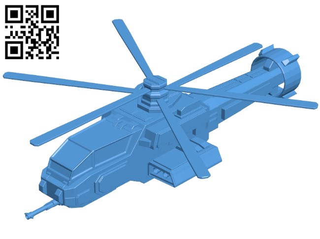 Aircraft Warrior H8 Helicopter B005336 file stl free download 3D Model for CNC and 3d printer