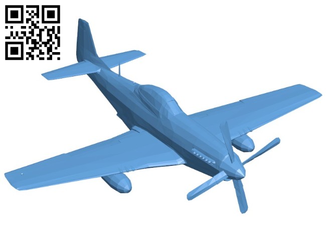 Aircraft fallout 3 mustang B005758 download free stl files 3d model for 3d printer and CNC carving