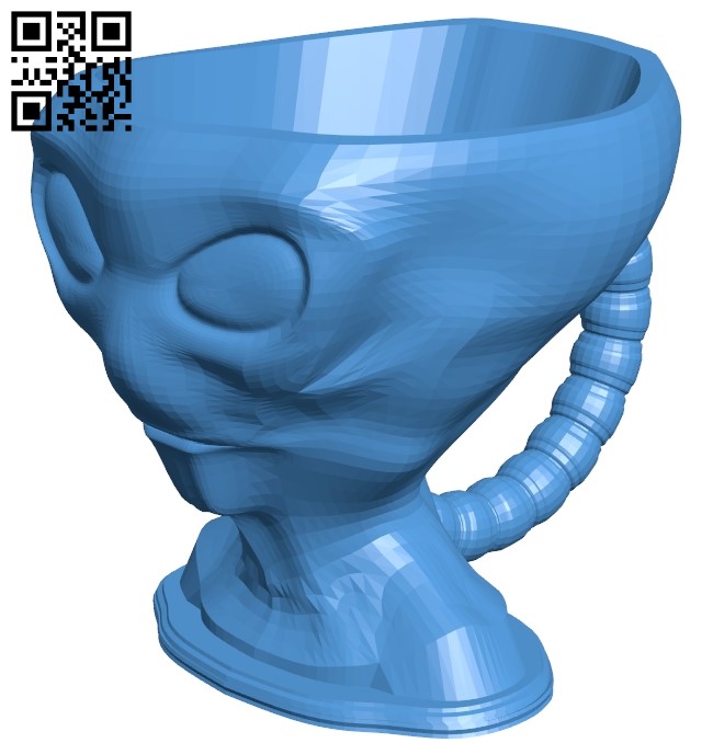 Alien cup B005639 download free stl files 3d model for 3d printer and CNC carving