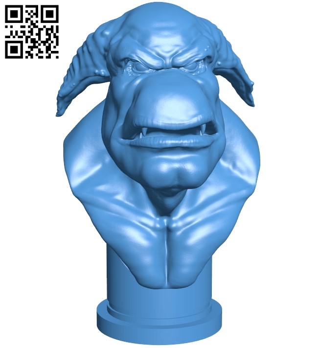 Alien head B005640 download free stl files 3d model for 3d printer and CNC carving