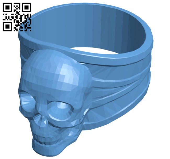 Another skull ring B005710 download free stl files 3d model for 3d printer and CNC carving