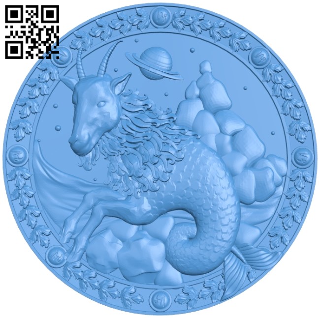 Aries – Zodiac A004100 download free stl files 3d model for CNC wood carving