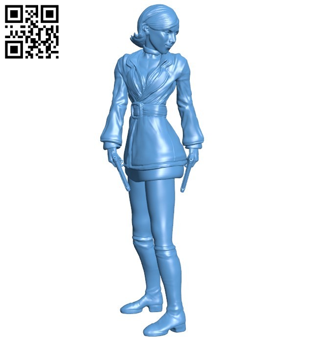 Assassin girl B005770 download free stl files 3d model for 3d printer and CNC carving