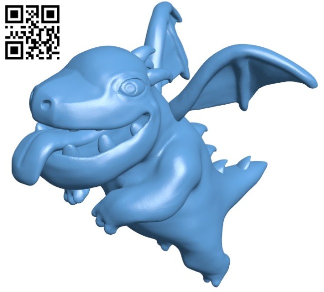 Baby dragon B005736 download free stl files 3d model for 3d printer and CNC carving