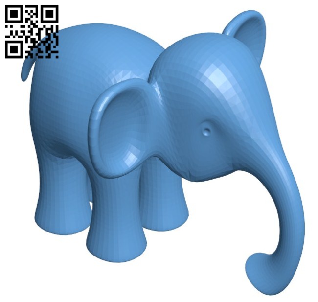 Baby elephant B005722 download free stl files 3d model for 3d printer and CNC carving